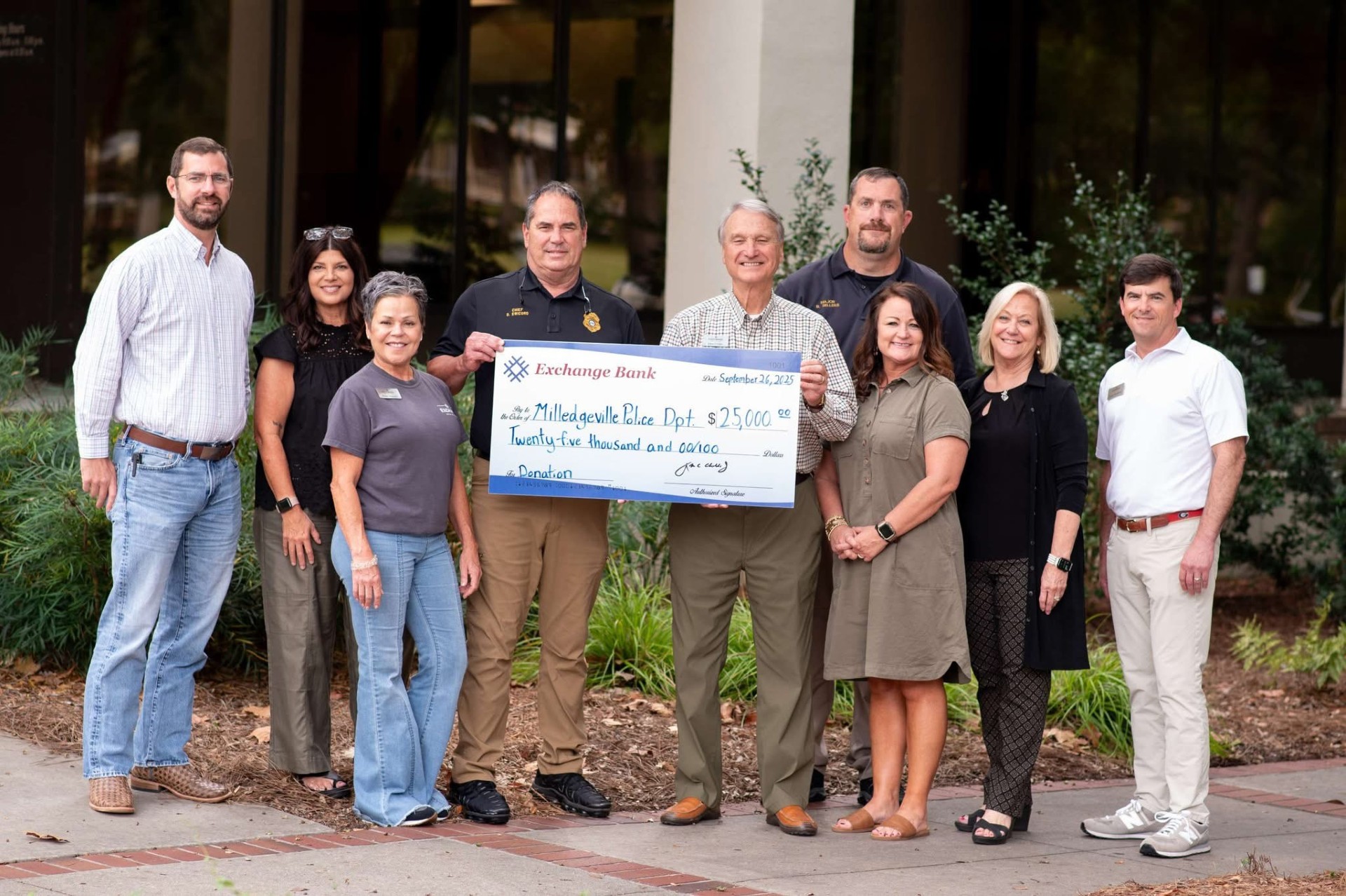 Exchange Bank Donation